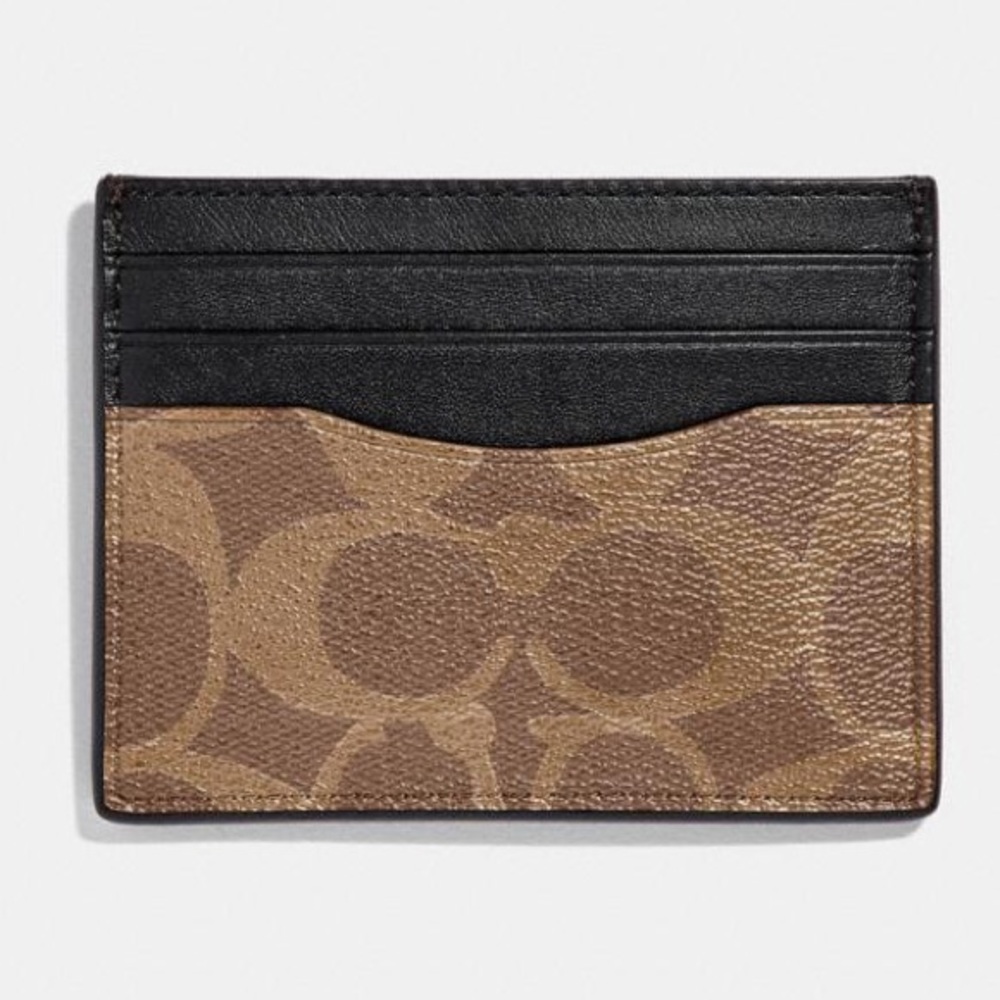 Coach Men Slim Cards Case in Signature Canvas